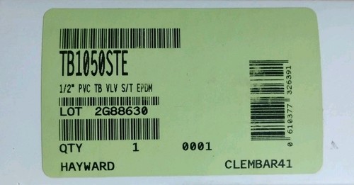 Hayward TB1050STE 1/2-Inch PVC True Union Ball Valve w/ EPDM Seals Socket/Thread - Picture 2 of 6