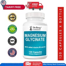 Dr Berg Magnesium Glycinate 400mg 120 Capsules Plant Based USA Fast Ship NEW