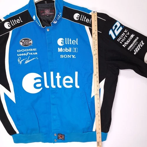 Ryan Newman JH Design Alltel NASCAR Racing Jacket Blue Black 4XL Sewn image 7