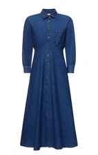 🔥MAX MARA 🔥 Yemen Denim Shirt Midi Dress Denim Blissier Dress L_FR42