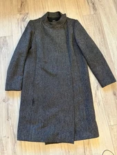 A.P.C. Woman M Tweed Coat Grey Limited Edition Style Refined Minimalism Timeless