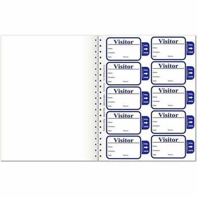 C-Line Time's Up! Visitor Badges Registry Log Book - Carbonless Copy - White - 1
