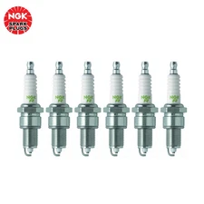 (6-Pack) NGK 5077 ZGR5A V-Power Spark Plugs for 1992-93 BMW 325i