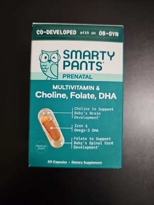 SmartyPants Women s Prenatal Multivitamin OB GYN Co Developed Choline exp 08/27