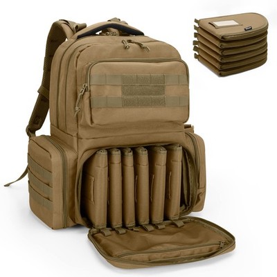 Tactical Backpack with 6 Cases, Range Backpack with 10x Magazine Slots for Sh...