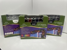  3 Holiday Time 25 Ct 24 Ft Indoor/Outdoor Christmas Lights 2 Color One Clear