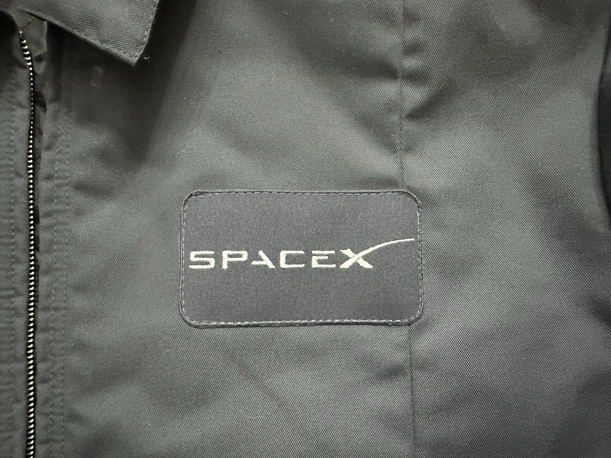 SpaceX Insulated Cintas Gray Collared Work Jacket Embroidered With