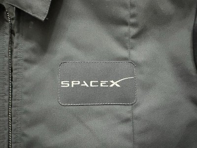 SpaceX Insulated Cintas Gray Collared Work Jacket Embroidered With