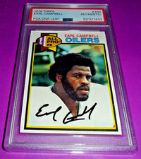 🏈 1979 EARL CAMPBELL OILERS Signed Topps #390 RC PSA DNA Beckett Authentic Auto