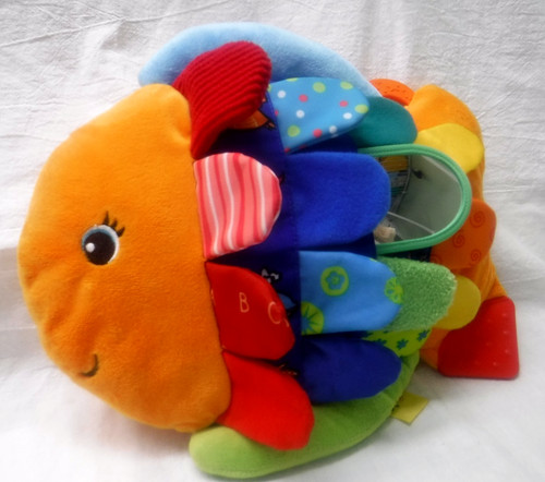Melissa & Doug FLIP FISH #9195 K's Kids' Plush Baby Activity Toy, Scales Crackle