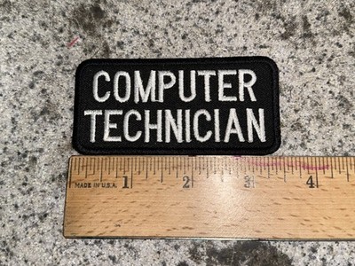 CUSTOM MADE Embroidered Computer Technician Patch IRON ON/SEW ON