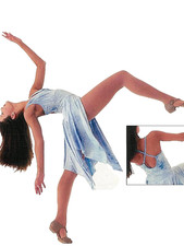 Group Lot of 9 Child Medium Tie-Dye BLUE Lyrical Ballet Dance Dress Costume