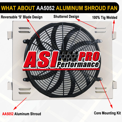 Fit 1955~1957 Chevy Bel-Air Nomad V8 Radiator Electric Fan+Shroud Relay US.