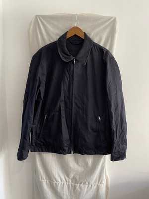Massimo Dutti Navy Full Zip Harrington Jacke Größe XL