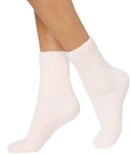 Charter Club Womens One Size Fits Most Supersoft Fuzzy Cozy Socks in Pink 1980