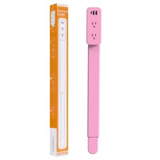 Electrical Outlet Extender Stick - Features USB-A, USB-C 2AC, 1 Pack, Pink