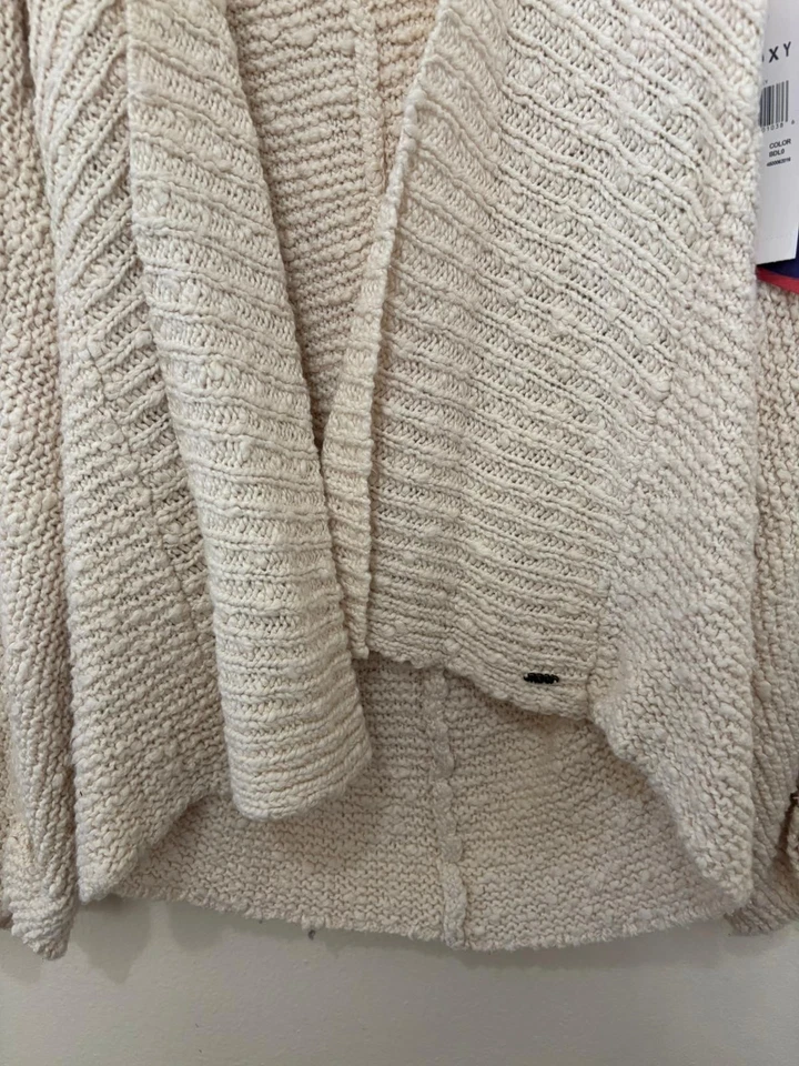 Nuevo Suéter Roxy Mujer Hadley Marfil Cárdigan Tejido Abierto Transparente Chaqueta De Colección S Foto 2 de 4