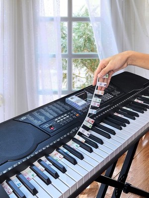 Piano Note Stickers Removable for 61-54-49-37 Key Standard Full-Size Keyboard...