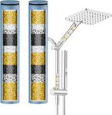 Shower Filter Replacement - 2-Pack Multi-Stage Cartridge for Hard Water, Removes