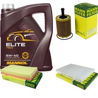 Inspektionspaket 5L Mannol Elite 5W-40 FüR Seat Toledo II 2.3 V5 Leon 2.8 Cupra