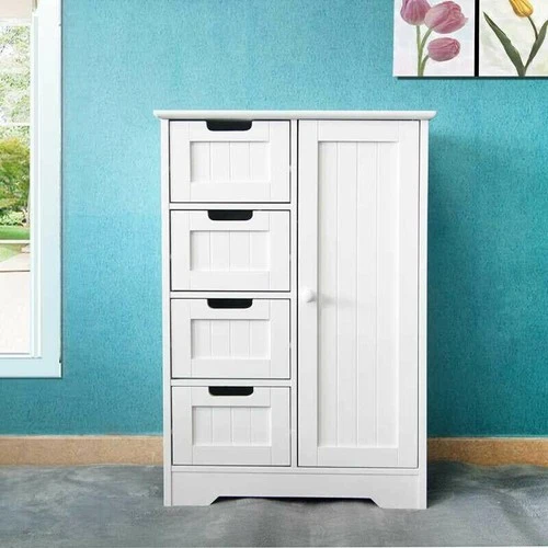 4 Drawers Dresser Shelf Cabinet Storage for Home Bathroom Organizers Furniture
