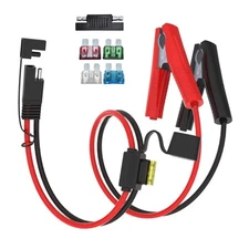 10AWG 2FT SAE Alligator Clips Quick Disconnect Cable with 5 Fuses