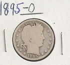 1895-O Barber Quarter : Good +