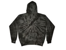 Tie Dye Hoodie Sweatshirt Black Pull Over, Kids  Adult 80 Cotton