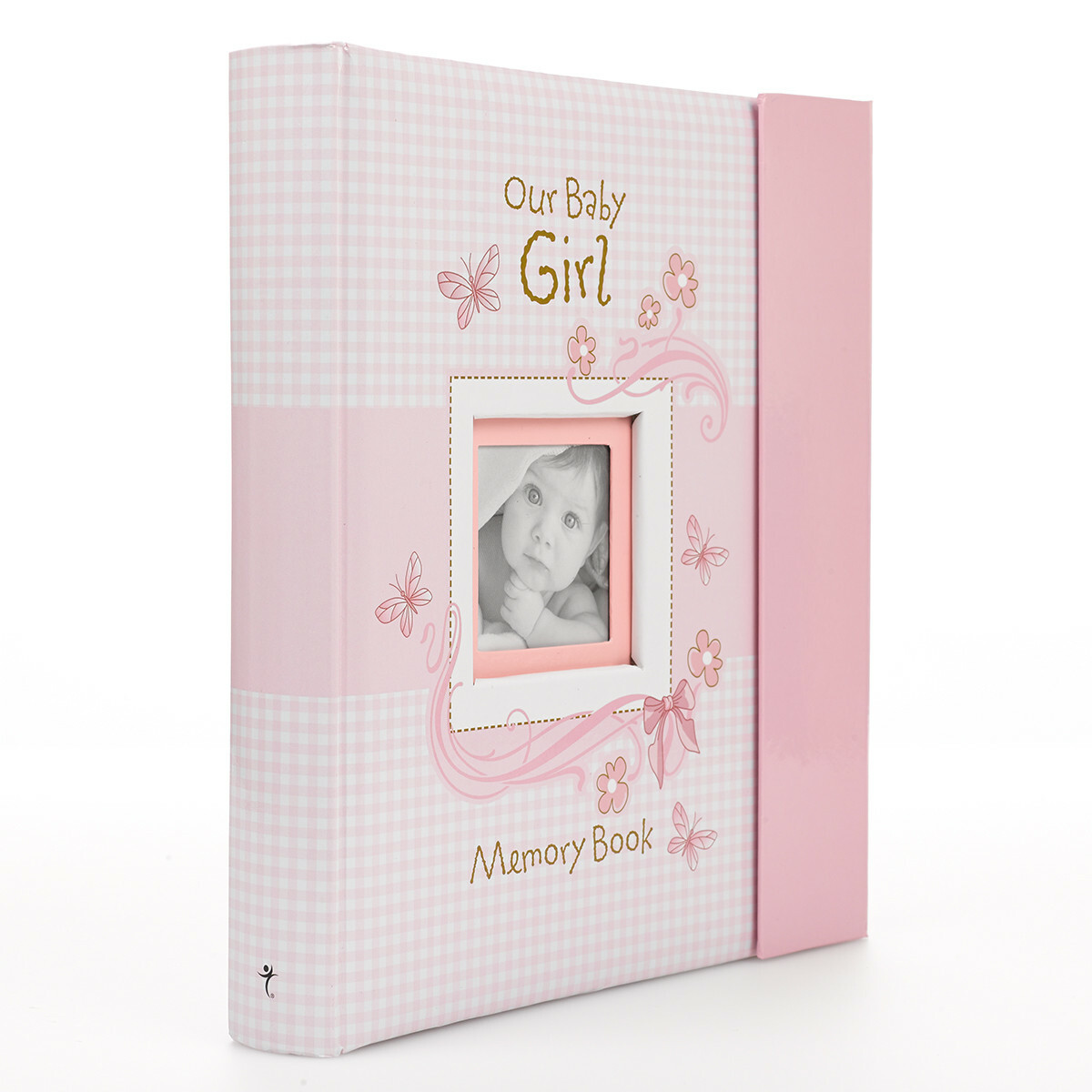 Our Baby Girl Memory Book First Year Baby Album & Gift Keepsake, Pink