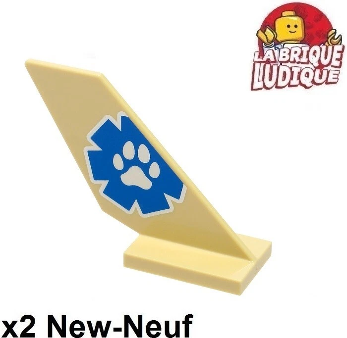 LEGO 2x Tail Alerón Avión Chasis 4x1x3 Wildlife Rescue Pata Beige 6239pb104 - Imagen 1 de 1
