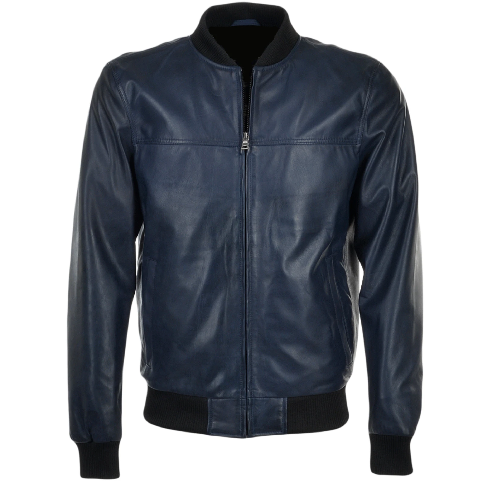 NOORA Men Dashing-Casual-Original-Slim-Fit-Soft-Lamb-Bomber Leather Jacket SJ66