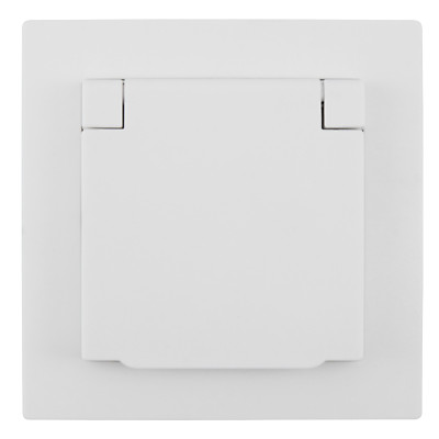 ETT1535112 Schutzkontakt-Steckdose mit Klappdeckel UP, IP44, weiß Flair  X