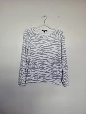 Buffalo by David Bitton Zebra Striped Sweatshirt Sweater Pullover Size Small