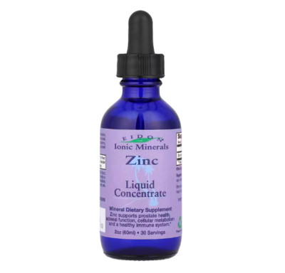 Eidon Ionic Minerals, Zink, flüssiges Konzentrat, 7,5 mg, 60 ml