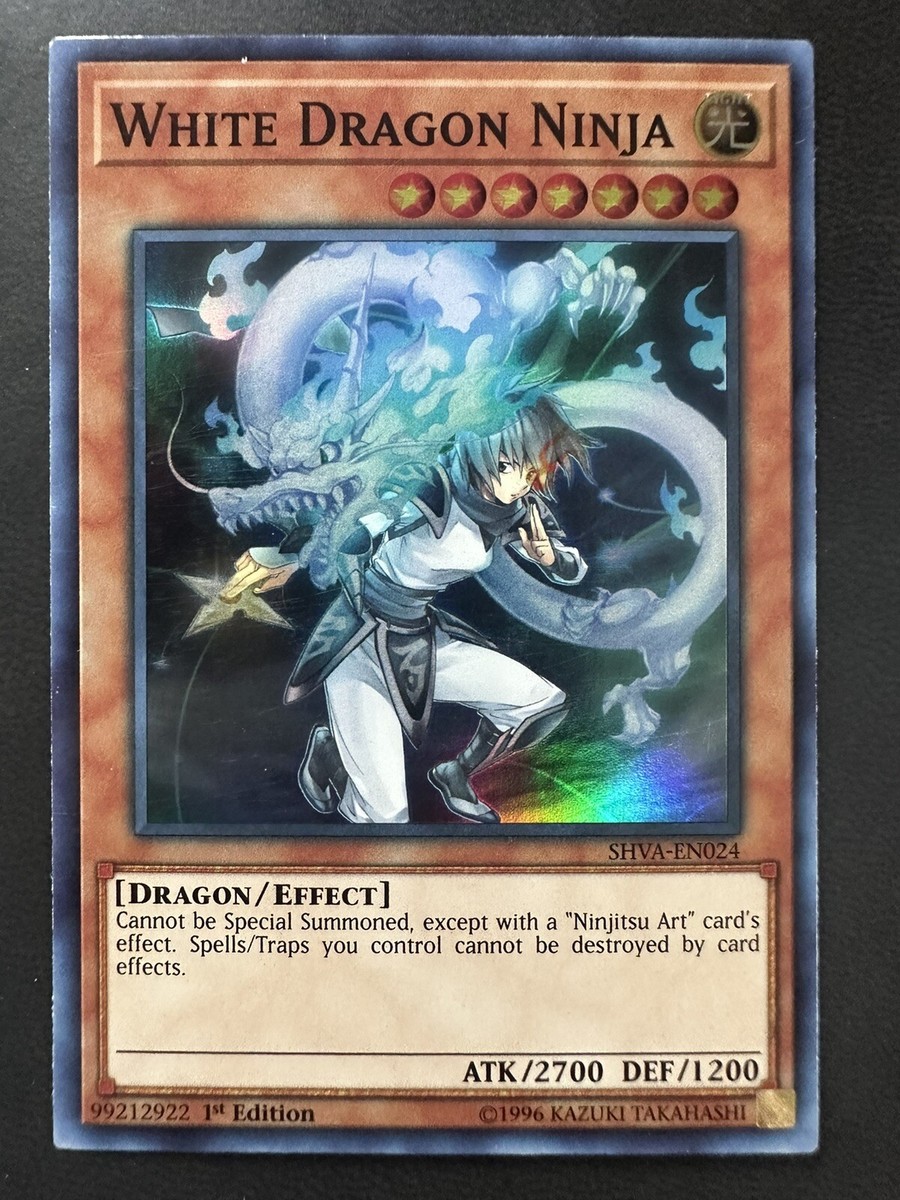 加*裕様 激レア４枚初期カード Yugioh White Dragon Ninja SHVA-EN024 Super Rare 1st Edition LP | eBay