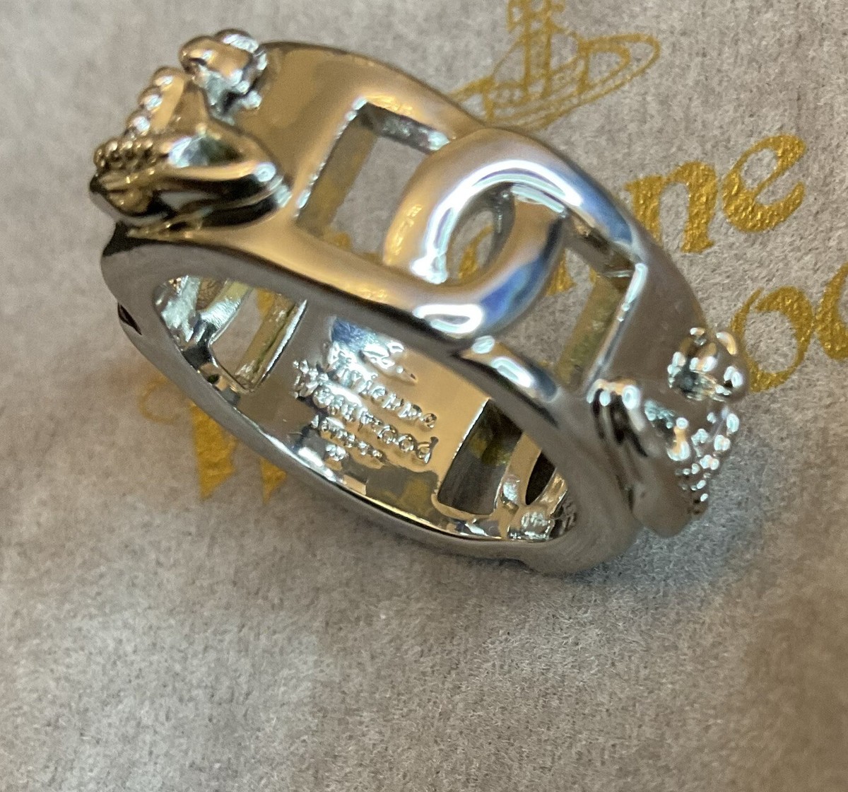Vivienne Westwood Nana Classic 3D Orb 925 Silver Ring ～Size