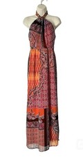 Muse Boston Proper Twist Tie Maxi Dress 10 Halter Floral Boho Party Resort Vacay