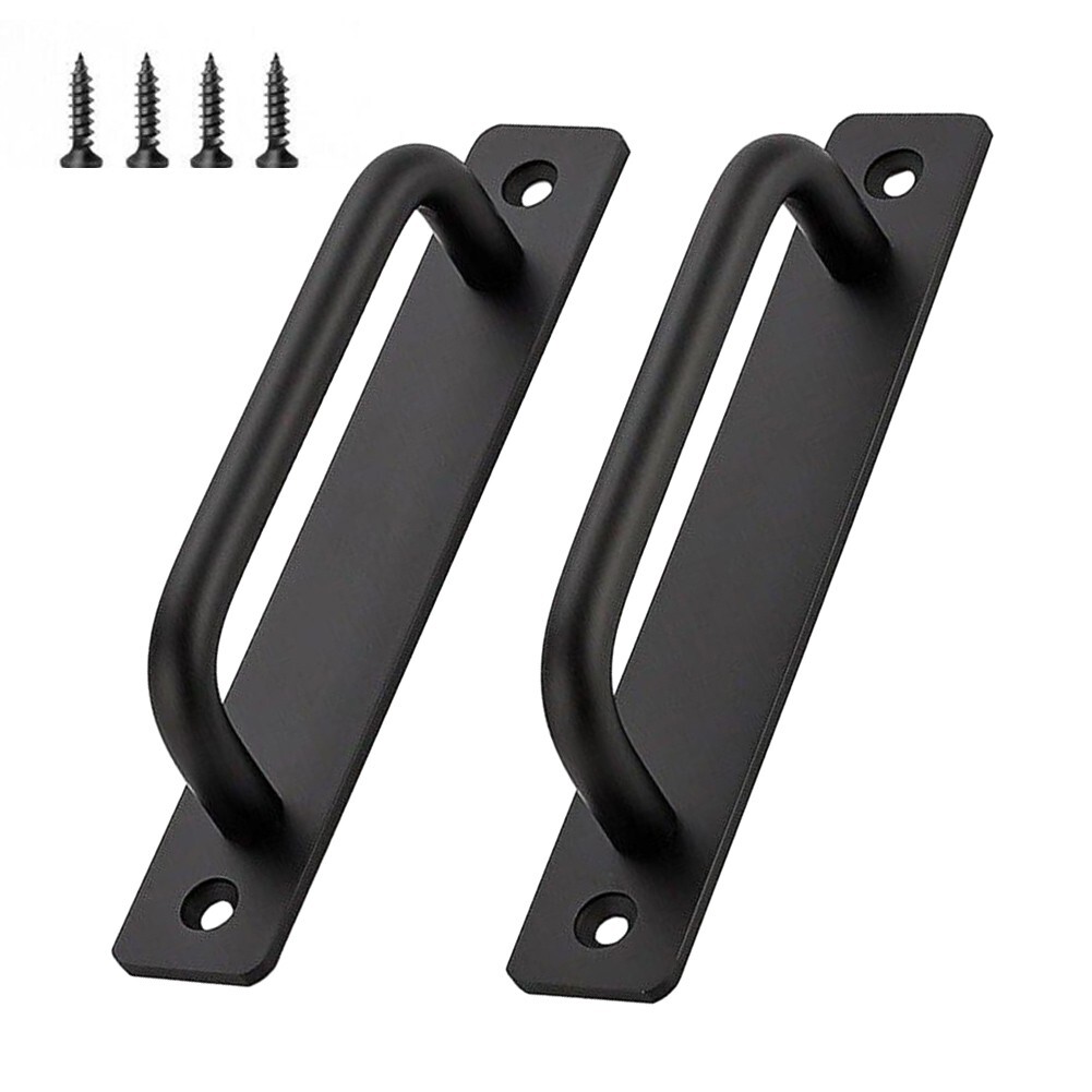 Elegant Black Aluminum Alloy Sliding Gate Door Handles 2 Pcs