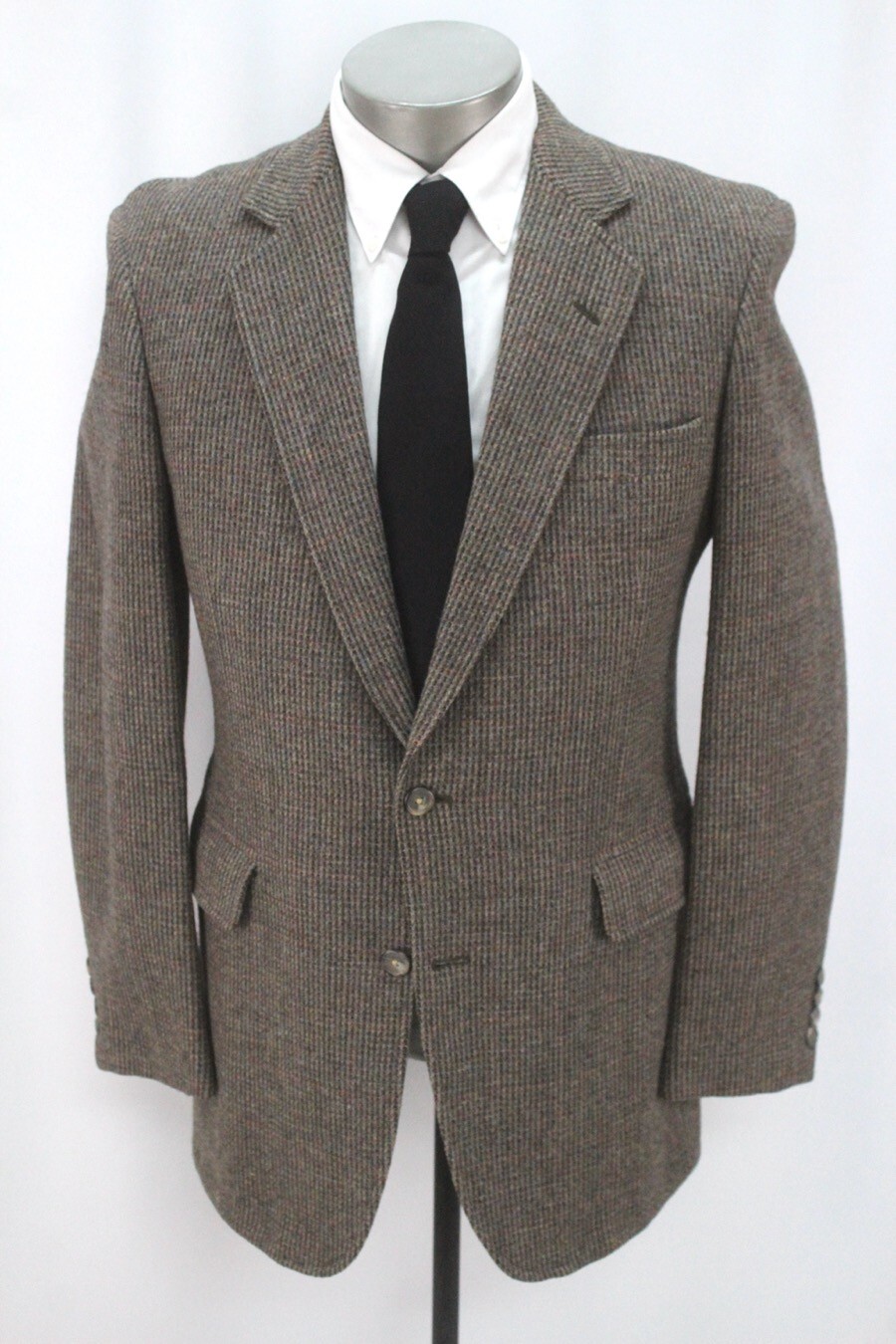 mens brown windowpane VINTAGE TWEED 