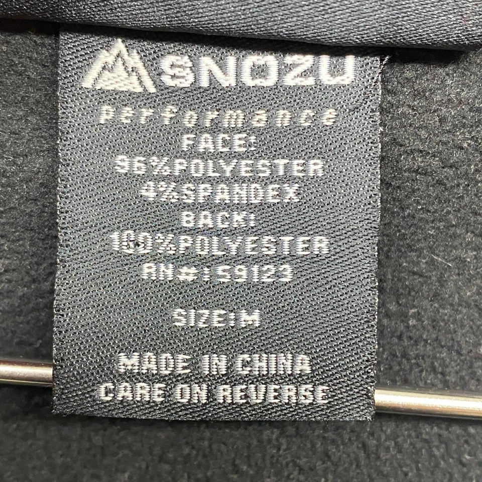 Chaqueta Snozu Para Hombre Mediana Negra Softshell Polar Cremallera Rendimiento Foto 4 de 4