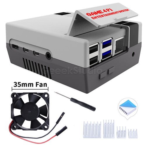 Spiel 4Pi NES Style ABS Case Kit mit Kühllüfter nur für Raspberry Pi 4 Modell B - Bild 12 von 13