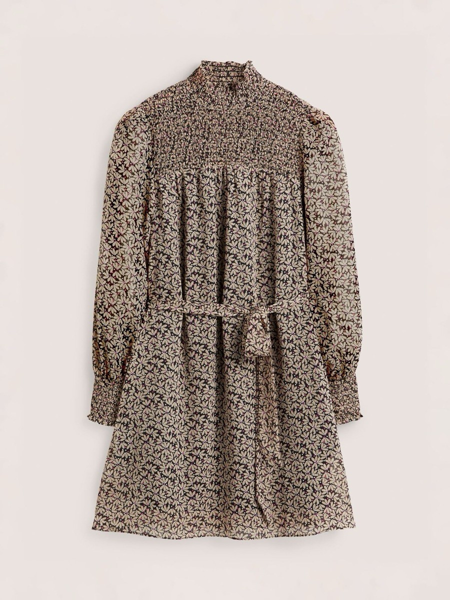 boden smocked yoke metallic dress BODEN Smocked Yoke Metallic Dress
