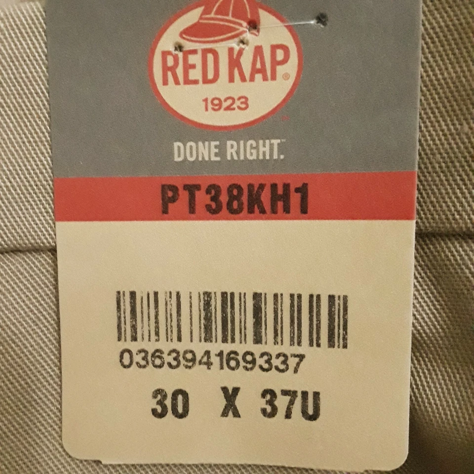 Pantalones de uniforme de trabajo Red Kap para hombre caqui marrón talla 30 X 37U venta al por menor $31 cada uno Foto 3 de 4