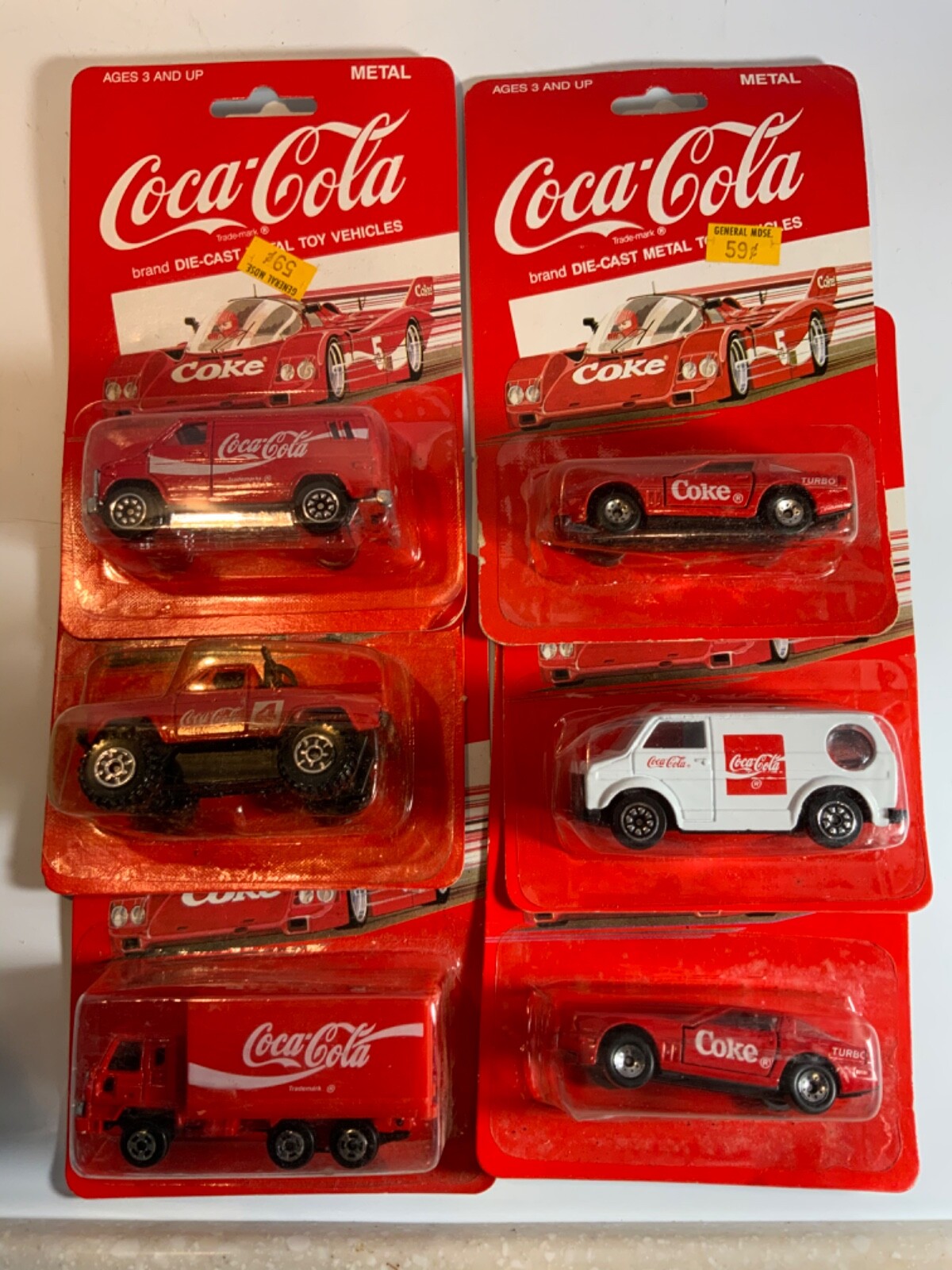 coca cola die cast metal toy vehicles