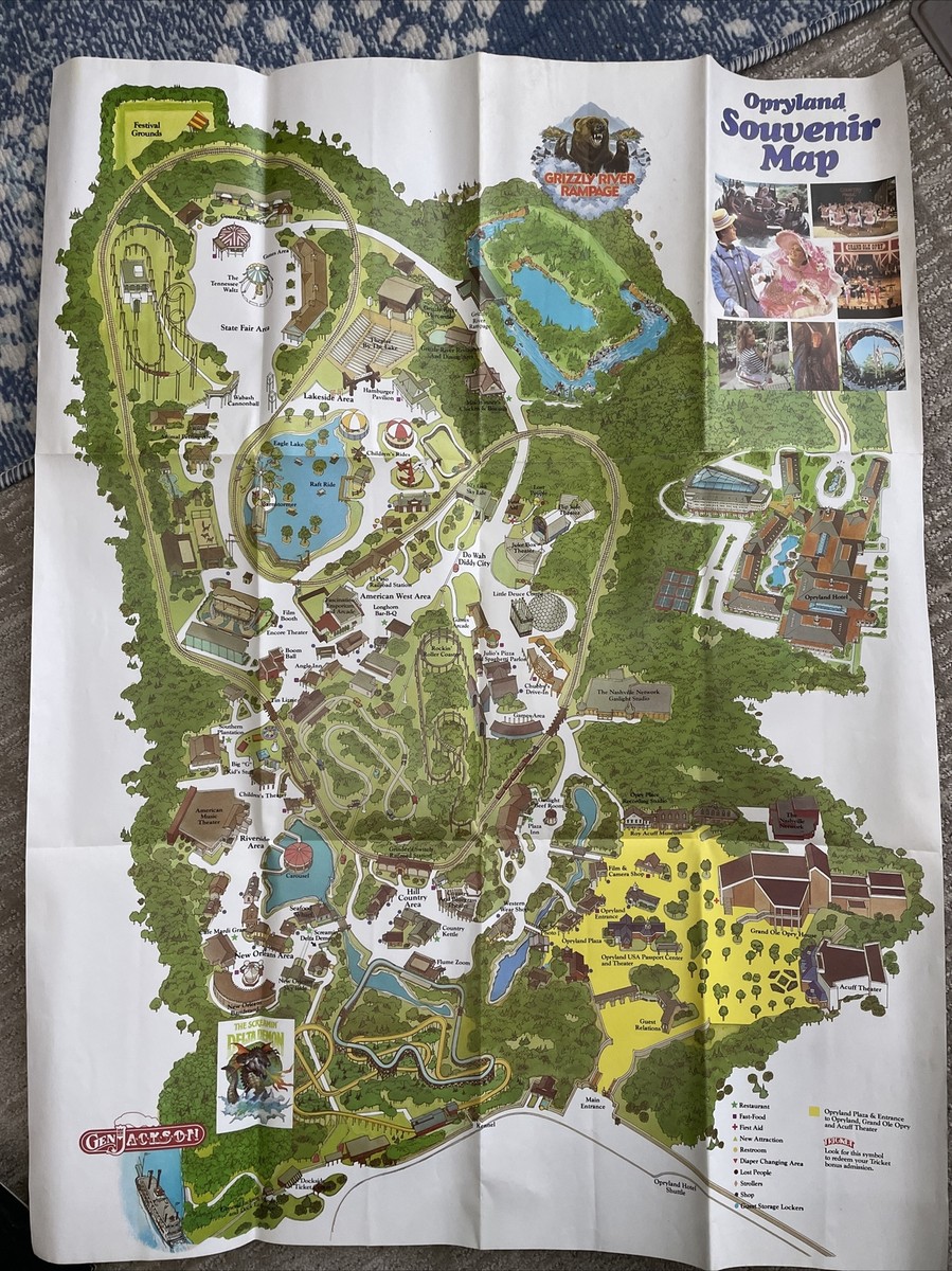 Opryland Souvenir Map 20th Anniversary