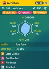 Pokemon Scarlet and Violet 6iv Shiny Max EV Medicham