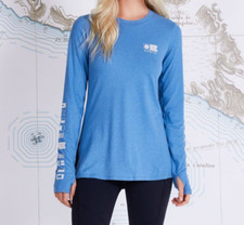 SALTY CREW Women's L/S Sun Shirt THRILL SEEKERS - Deep Water - Medium - NWT