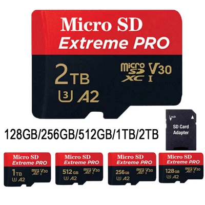 MARKENLOS 128GB 1TB 2TB Extreme PRO Micro SD Karte C10 A2 SDXC Speicherkarte Memory Card