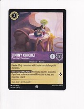 DISNEY LORCANA RISE OF THE FLOODBORN JIMINY CRICKET PINOCCHIO'S CONSCIENCE (#1)