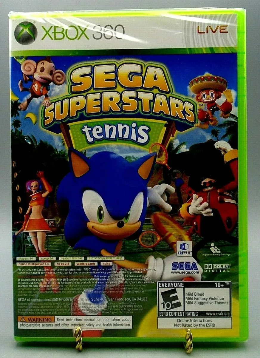 Jogo SONIC Sega SuperStars Tennis - Original XBOX 360